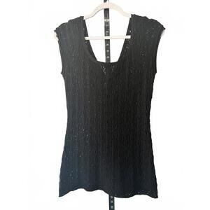 Black Sweater Tank Top by Iisli - Size M